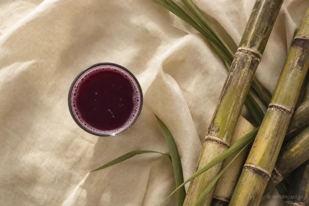 Sok z açaí i trzcina cukrowa, droga doustna