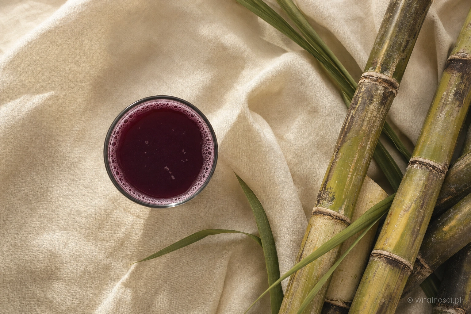 Sok z açaí i trzcina cukrowa, droga doustna