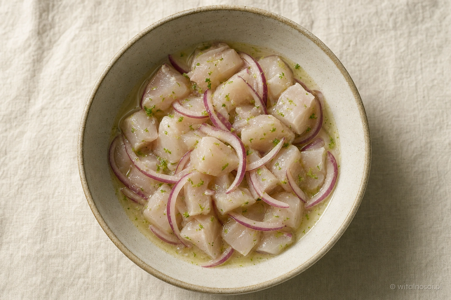Ceviche, surowa ryba w limonce